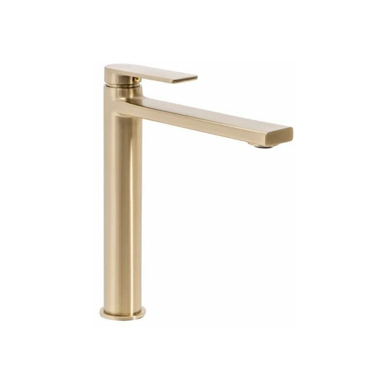 Rubinetto lavabo REA verso brush gold high