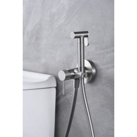 Rubinetto del bidet monocomando  Modello LINE  Colore Argento  Finitura in Nichel [IMEX®]