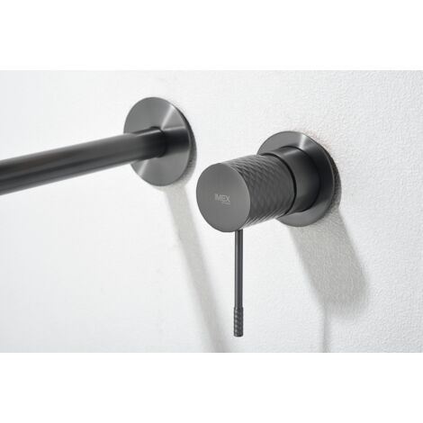 Rubinetto del lavabo monocomando  Modello GENOVA  Colore Nero Finitura in Black gun metal [ IMEX® ]