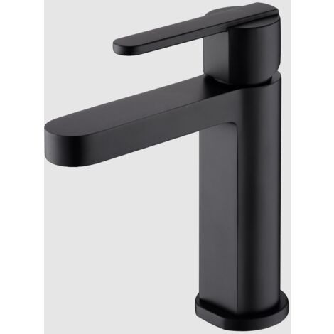 Rubinetto del lavabo monocomando  Modello ROMA  Becco universale  Colore nero finitura opaca [IMEX®]