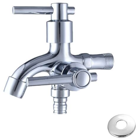 Rubinetto dell'acqua, rubinetto a due livelli, miscelatore singolo, refrigeratore, rubinetto a doppia bocca, G1/2 - una maniglia