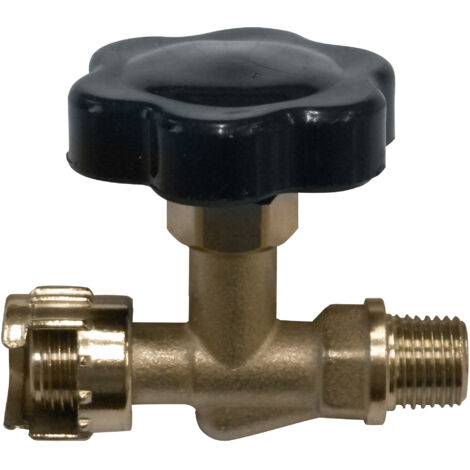 RUBINETTO DI LINEA CON MANOPOLA PER COMPRESSORI 1/4 10.00 pz