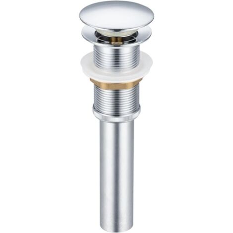 Rubinetto di scarico cromato, antiodore, senza troppopieno rubinetto di scarico universale con guarnizione di tenuta adatto per lavabi cromato