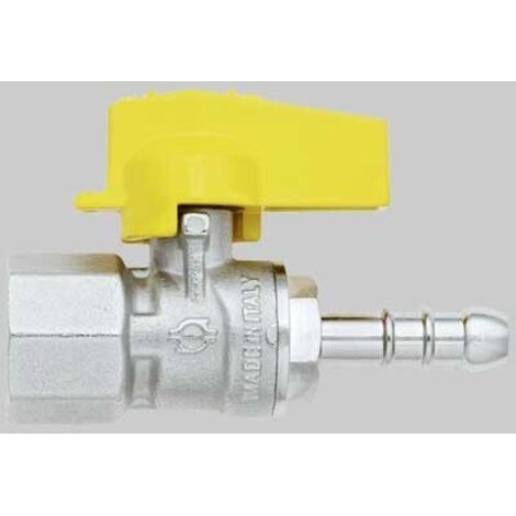 RUBINETTO DIRITTO GAS FEMMINA PORTA GOMMA - 1/2 x 9