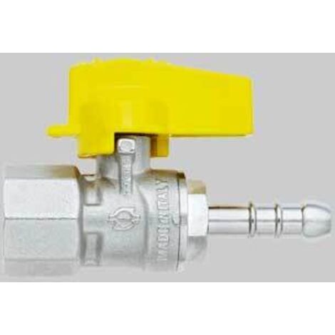 Rubinetto diritto gas femmina portagomma 1/2 x 9