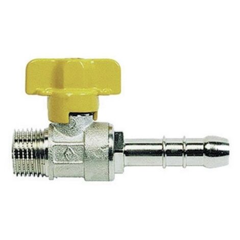 Rubinetto diritto gas maschio portagomma 1/2 x 9