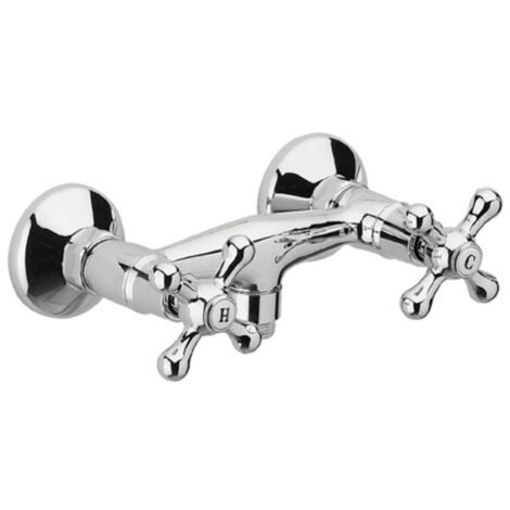 Rubinetto doccia a muro con vitoni ceramici senza doccia - serie liberty