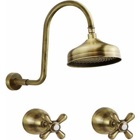 Rubinetto doccia a parete 1/2” colore ottone antico Piralla Sofia 0SFF3119A17  Ottone Antico