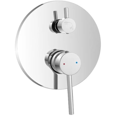 Rubinetto doccia incasso con deviatore in acciaio inox cromato Nuego