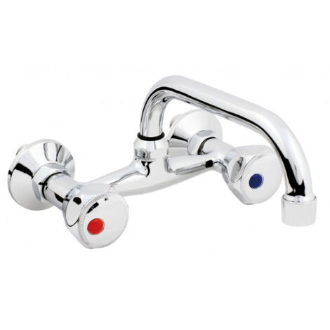 Rubinetto doppio comando per lavabo/lavabo a parete, Standard tipo C, lunghezza 20 cm