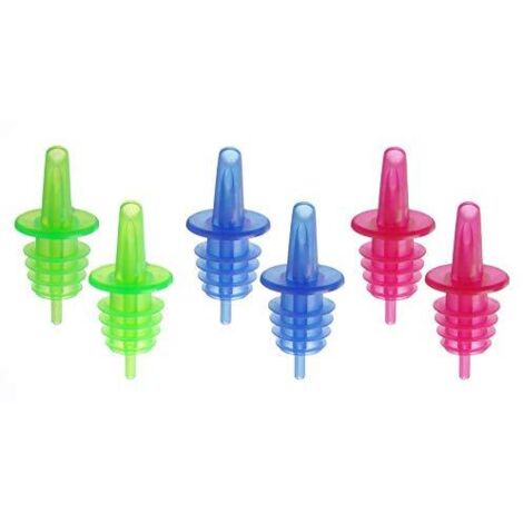Rubinetto dosatore versatore per bottiglie di alcolici 3 colori SET 6 pz.