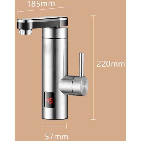 Rubinetto elettrico con scaldabagno istantaneo 220V - Rubinetto elettrico con riscaldamento LCD - Display della temperatura a 360°
