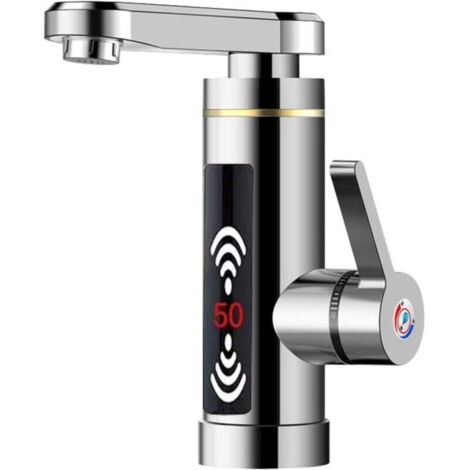 Rubinetto elettrico, elegante rubinetto elettrico in acciaio inox, miscelatore istantaneo con sistema di riscaldamento istantaneo, combinazione per cucina e bagno