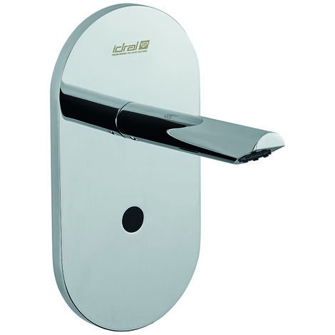 Rubinetto elettronico per lavabo da incasso con bocca di erogazione alimentazione a batteria Serie 700 Idral 700.A8 Cromato