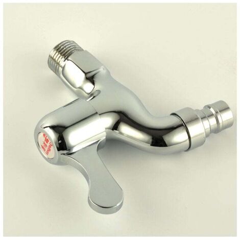 Rubinetto esterno in acciaio inossidabile 304 per lavatrice, ispessito, antideflagrante, 4 punti, singolo rubinetto per acqua fredda, piscina, apertura rapida, singolo rubinetto per acqua fredda, rubi