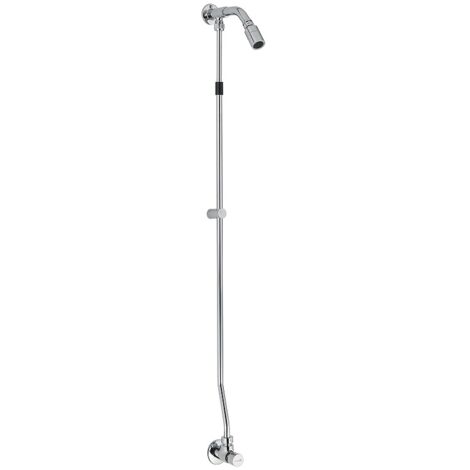 Rubinetto esterno temporizzato per doccia MODERN a parete con soffione doccia Idral KSA20/31  Cromato - Ottone