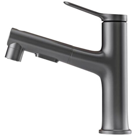 Rubinetto estraibile per lavabo interamente in rame, per acqua calda e fredda, per bagno, WC e lavabo.