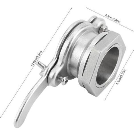 Rubinetto estrattore di miele in acciaio inox con valvola, strumento per l'estrazione del miele per apicoltura.