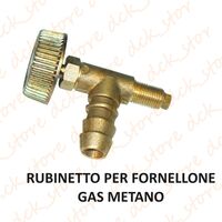 RUBINETTO FORNELLONE GAS METANO BOMBOLA UNIVERSALE