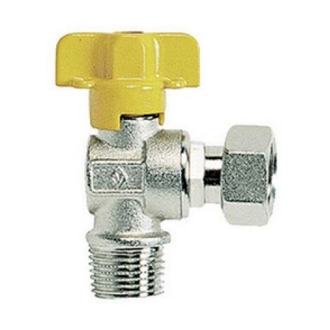RUBINETTO GAS SQUADRA M CON BOCCHETTONE 1/2 x 1/2