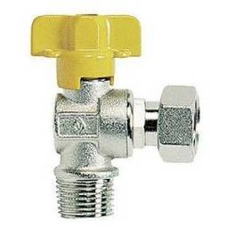 RUBINETTO GAS SQUADRA M CON BOCCHETTONE 1/2" x 1/2" DN 10