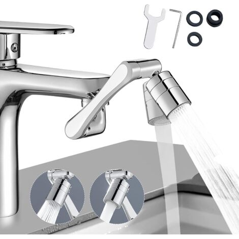 Rubinetto girevole 1080° Rubinetto aeratore girevole Estensione rubinetto per cucina Bagno