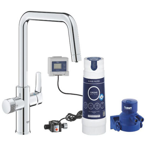 Rubinetto Grohe Blue Pure Eurosmart Cromo Bocca U Sistema Filtrazione Acqua  30584000 Cromo Lucido
