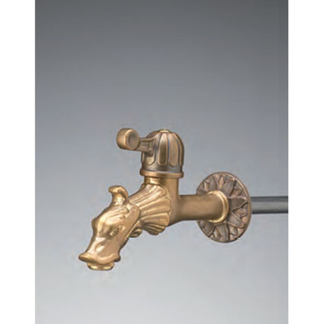 RUBINETTO IN OTTONE A DRAGHETTO 16CM BEL-FER FONTANE GIARDINO