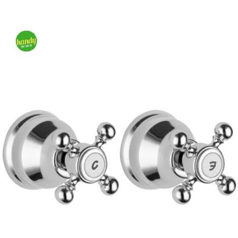 Rubinetto incasso doccia due fori cromato con manopole serie anais 1/2" EURORAMA