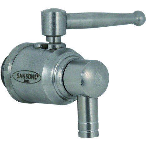 RUBINETTO INOX SANSONE ANTIGOCCIA 1/2" PER CONTENITORE OLIO INOX