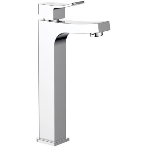 Rubinetto Jacuzzi per lavabo alto serie Tank senza scarico per piletta click clack 0TN00493JA00 cromato