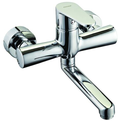 Rubinetto lavabo a parete Algeo, cromato