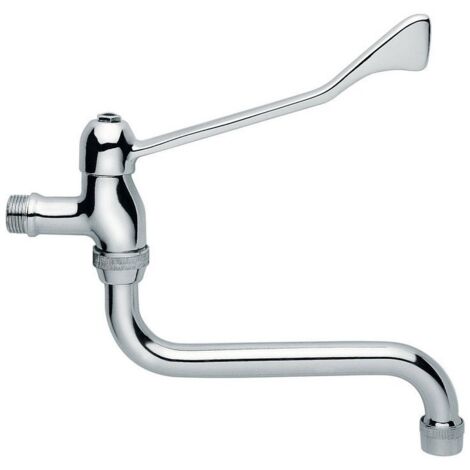 Rubinetto lavabo a parete con bocca orientabile e leva clinica Idral 02010/DC  Cromo