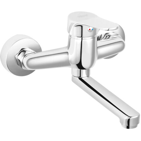 Rubinetto lavabo a parete ISSO, cromato