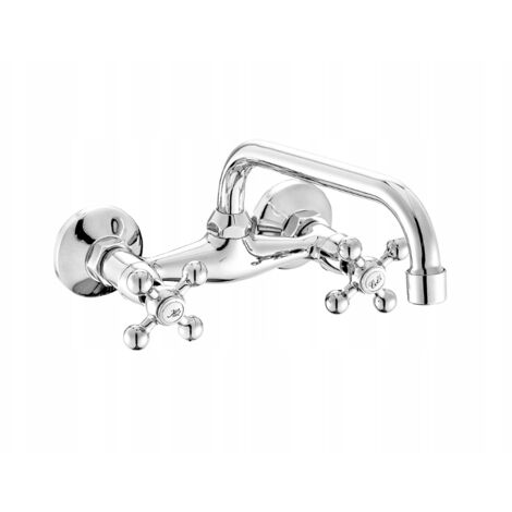 Rubinetto lavabo a parete retrò Stilo BKI 050D cromato