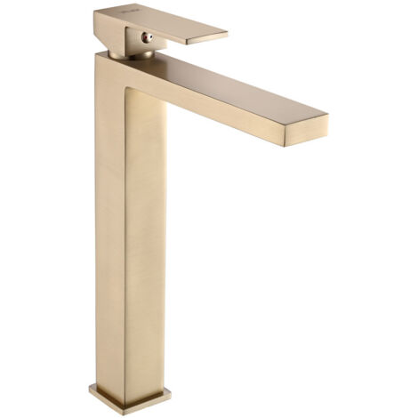 Rubinetto lavabo alto da appoggio ARS BRUSHED GOLD