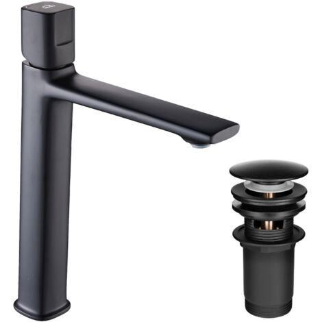 Rubinetto lavabo alto LAVEO Tores, nero opaco