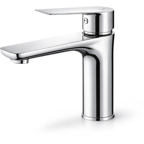 Rubinetto lavabo basso bagno miscelatore monocomando cromato AXON