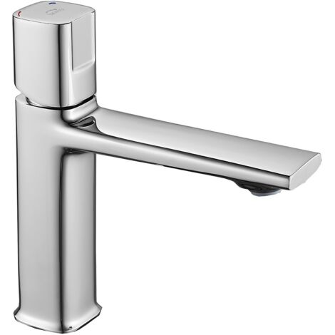 Rubinetto lavabo basso con tappo LAVEO Tores cromato