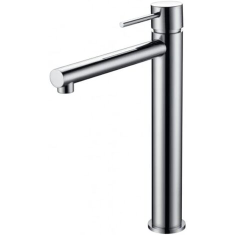Rubinetto lavabo con bocca alta - Rubinetto bagno monocomando con bocca alta da piano per lavelli Colore Cromo