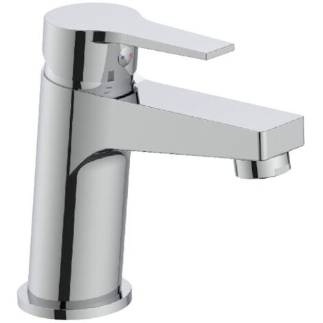 Rubinetto lavabo cromato con leva in metallo - Serie Hellis