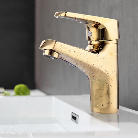 Rubinetto lavabo cromo, miscelatore lavabo, rubinetto bagno oro DE