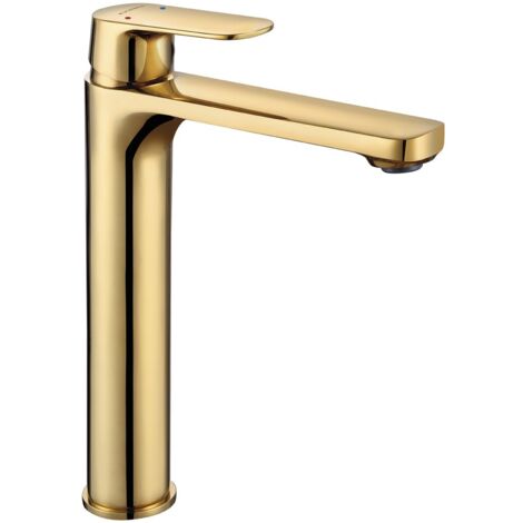 Rubinetto lavabo da appoggio Gava Kuchinox oro