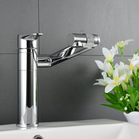 Rubinetto lavabo girevole 360°, lavabo, rubinetto bagno, miscelatore