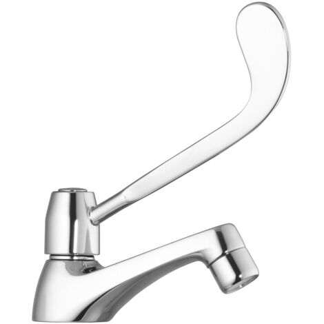 Rubinetto lavabo in ottone cromato con leva clinica
