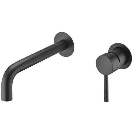 Rubinetto lavabo incasso - Miscelatore incasso - Rubinetti bagno per lavelli Nero Opaco