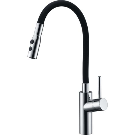 Rubinetto lavabo monocomando da incasso con bocca e maniglia - Rubinetti da bagno da incasso Nero opaco
