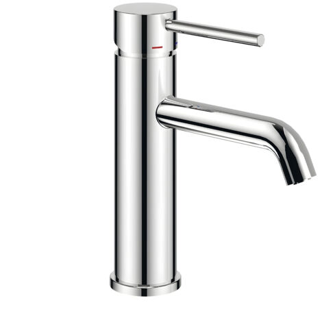 Rubinetto lavabo monocomando jazz ottone montaggio rapido cromo lucido e piletta