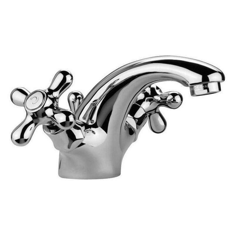 Miscelatore lavabo bocca 114 mm Paffoni Iris IRV075CR Cromo - Iris - Piletta con salterello 1