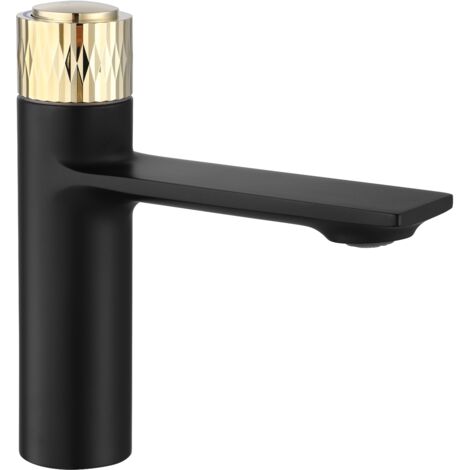 RUBINETTO LAVABO REA STORM BLACK GOLD LOW